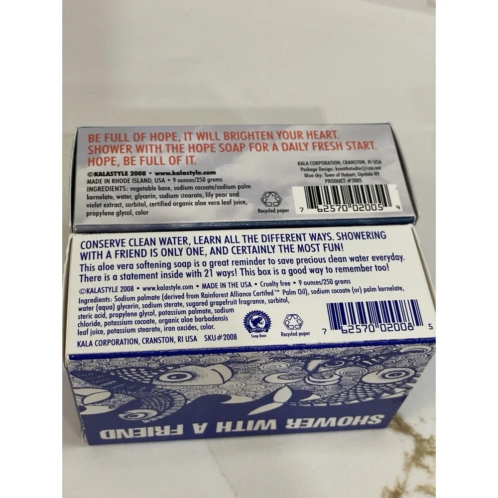 Kalastyle Save Water & Hope Bar Soaps Bath 9 oz Aloe Vera New Box